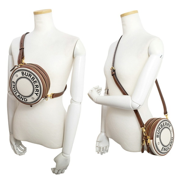 Burberry Louise Crossbody Shoulder Bag Canvas Leather Natural Beige Tan Brown - Picture 8 of 11